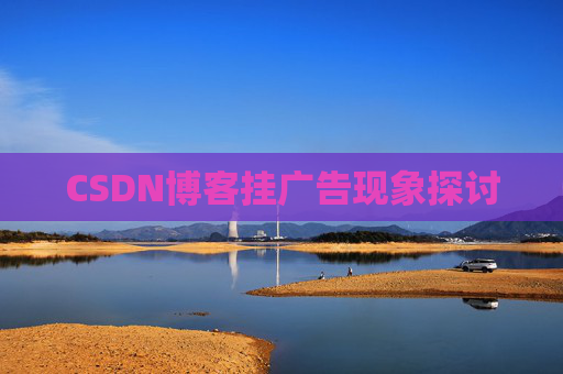CSDN博客挂广告现象探讨